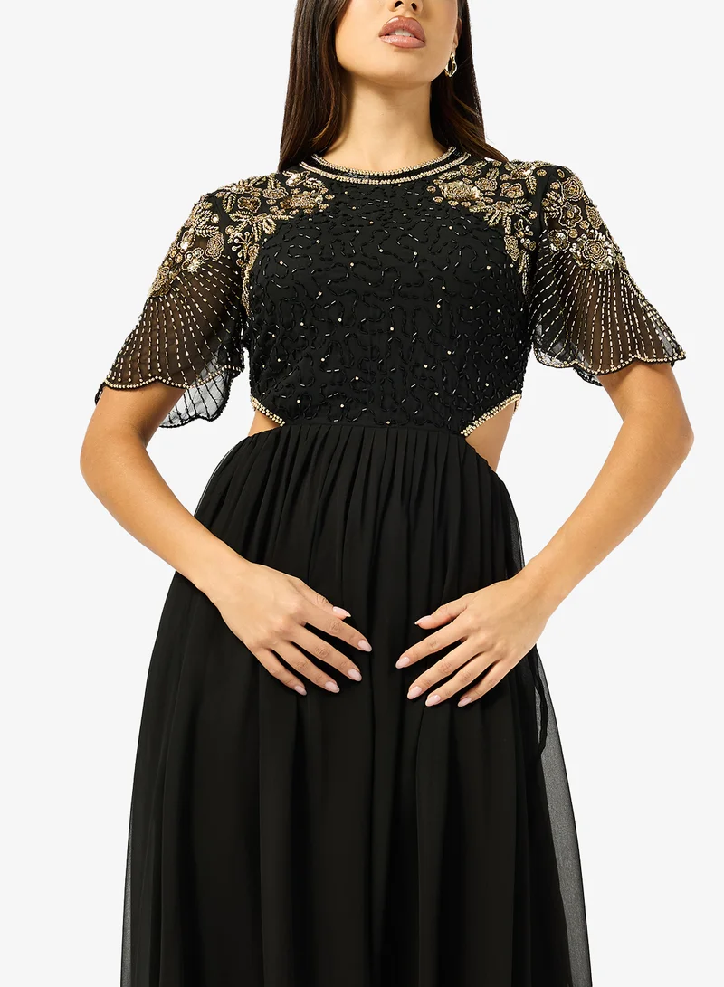 Virgos Lounge  Bruna Cutout Beaded Dress for Women | Best Price UAE